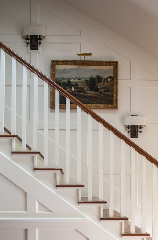 Lake house interior in olive, camel, and slate by Christopher Patrick Interiors